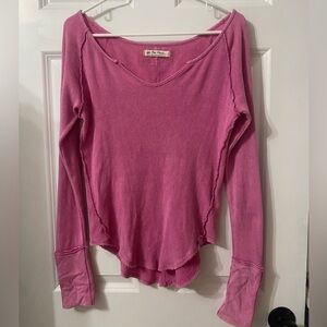 We The Free Fuchsia Long Sleeve Top